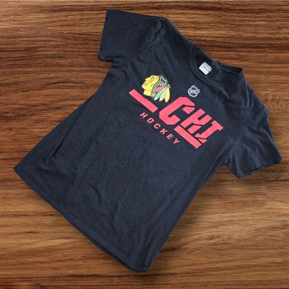 Fanatics CHICAGO BLACKHAWKS Black Graphic Tee Shirt
